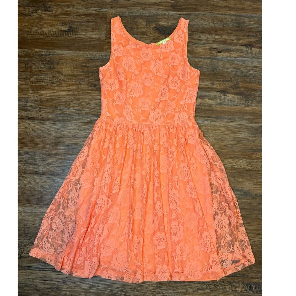 Gianni Bini Cassie Lace Dress Size Small peach/ bright orange